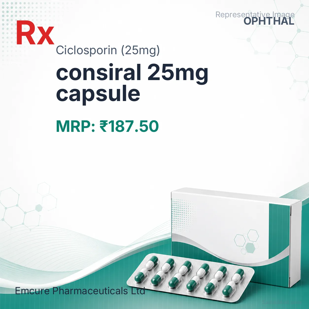 consiral 25mg capsule Allopathy (Ciclosporin (25mg)) - Uses in Hindi, Side Effects, Substitutes & Price in India
