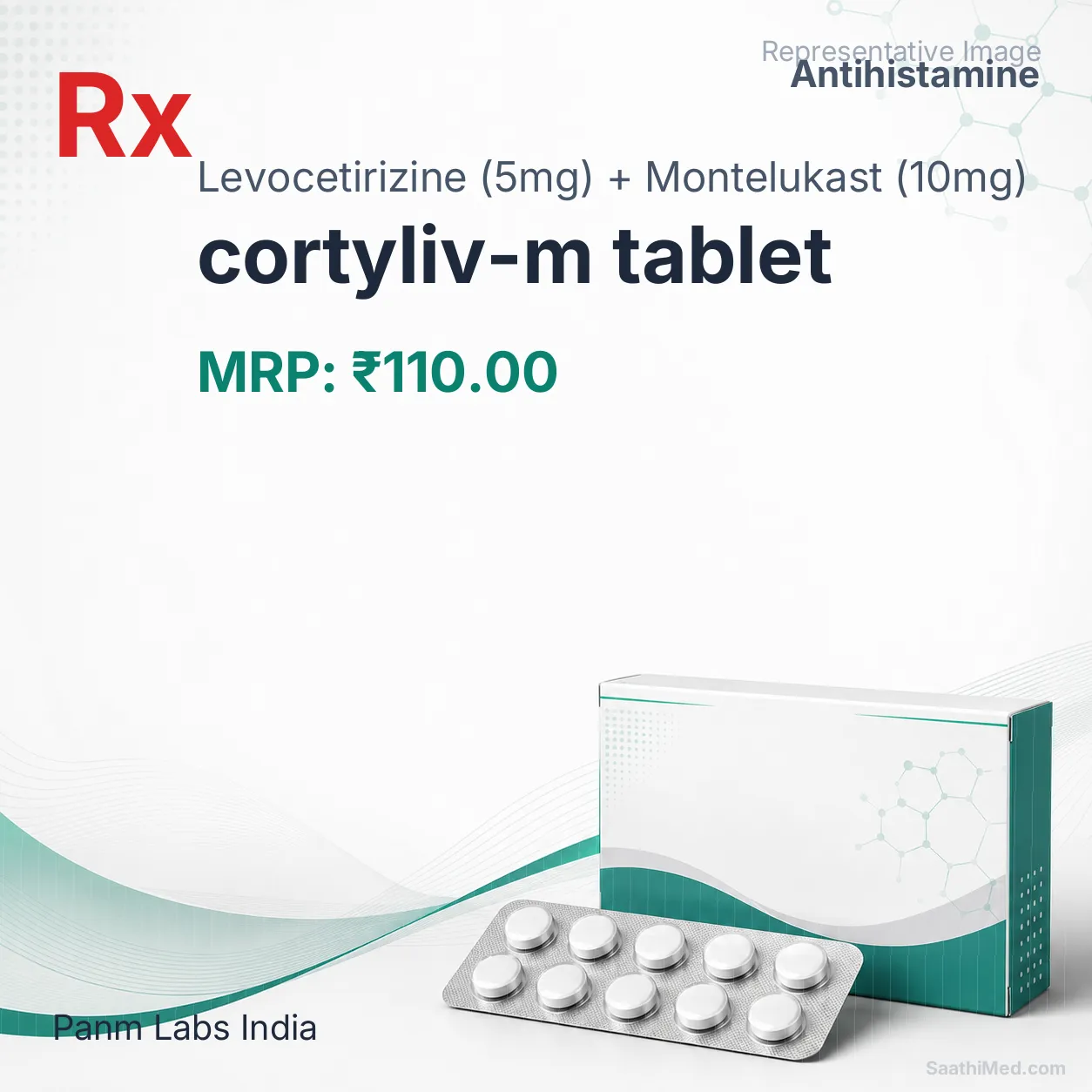 cortyliv-m tablet Allopathy (Levocetirizine (5mg)) - Uses in Hindi, Side Effects, Substitutes & Price in India