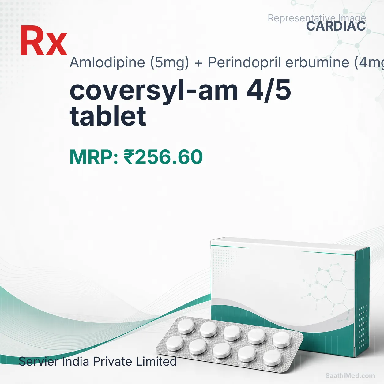 coversyl-am 4/5 tablet Allopathy (Amlodipine (5mg)) - Uses in Hindi, Side Effects, Substitutes & Price in India