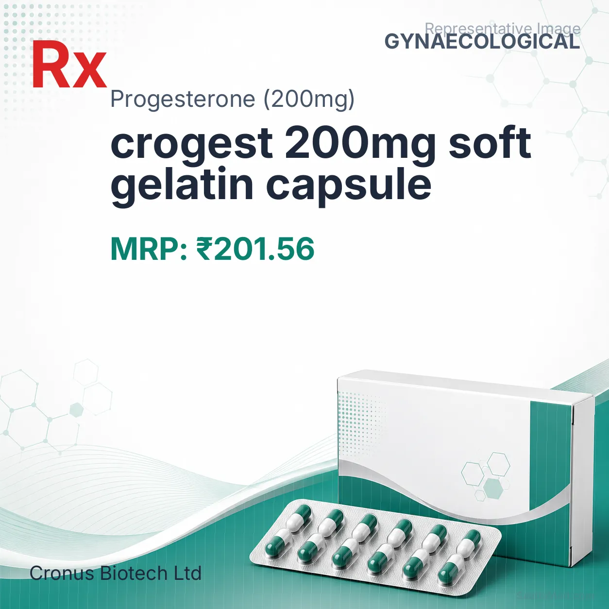 crogest 200mg soft gelatin capsule Allopathy (Progesterone (200mg)) - Uses in Hindi, Side Effects, Substitutes & Price in India