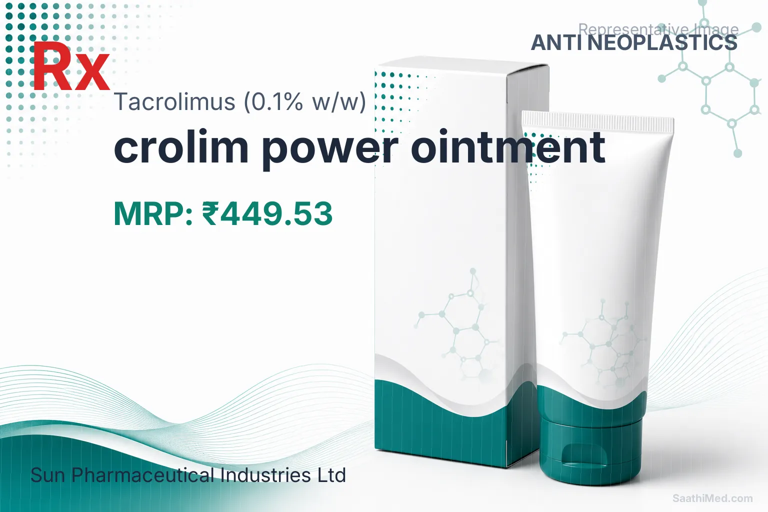 crolim power ointment Allopathy (Tacrolimus (0.1% w/w)) - Uses in Hindi, Side Effects, Substitutes & Price in India
