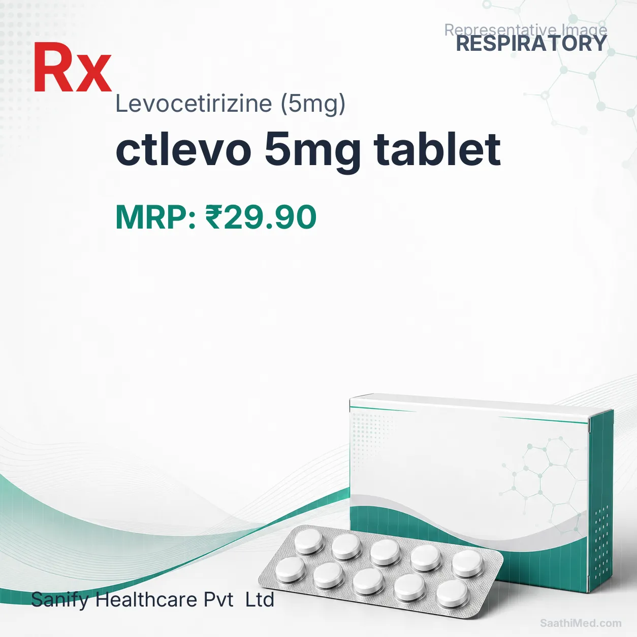 ctlevo 5mg tablet Allopathy (Levocetirizine (5mg)) - Uses in Hindi, Side Effects, Substitutes & Price in India