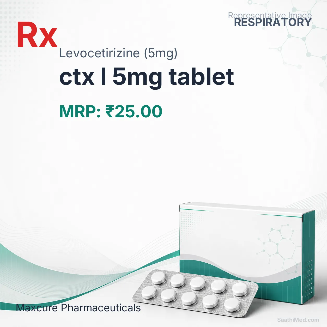 ctx l 5mg tablet Allopathy (Levocetirizine (5mg)) - Uses in Hindi, Side Effects, Substitutes & Price in India