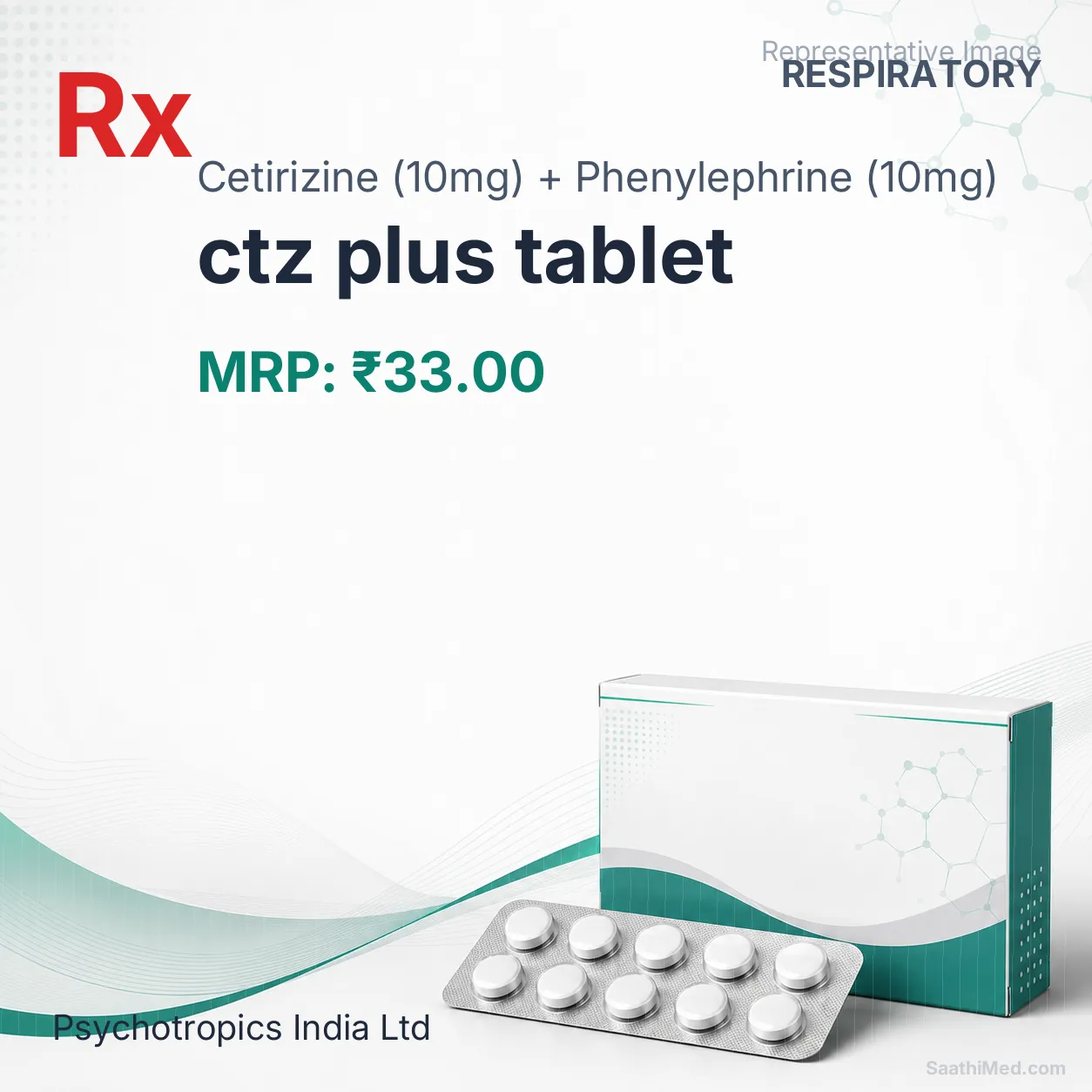 ctz plus tablet Allopathy (Cetirizine (10mg)) - Uses in Hindi, Side Effects, Substitutes & Price in India
