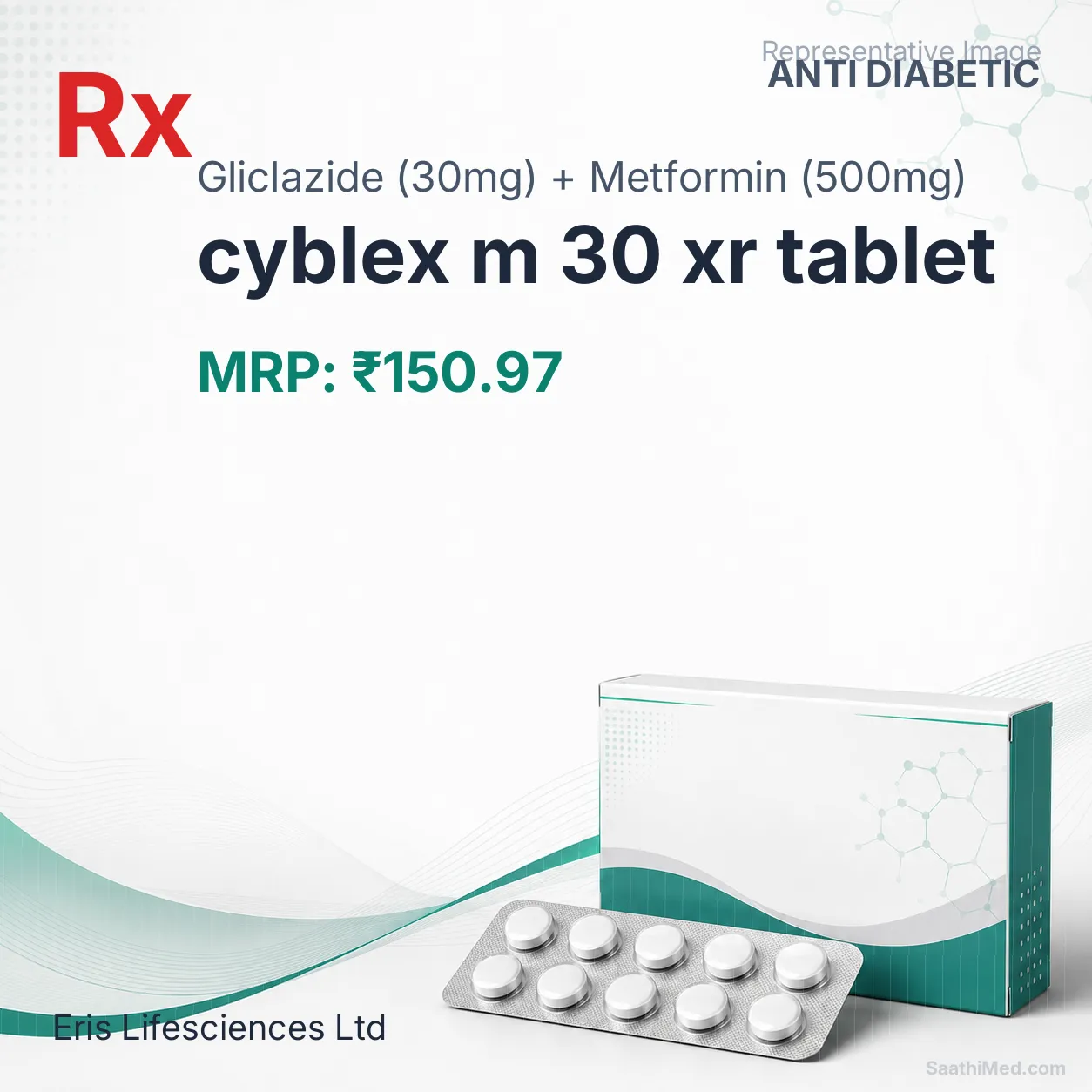 cyblex m 30 xr tablet Allopathy (Gliclazide (30mg)) - Uses in Hindi, Side Effects, Substitutes & Price in India