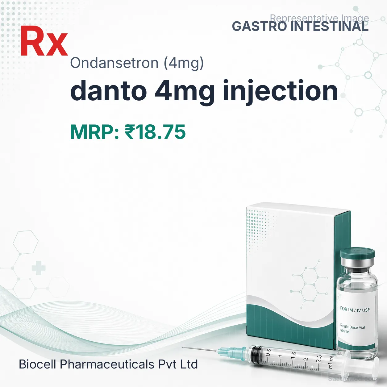 danto 4mg injection Allopathy (Ondansetron (4mg)) - Uses in Hindi, Side Effects, Substitutes & Price in India