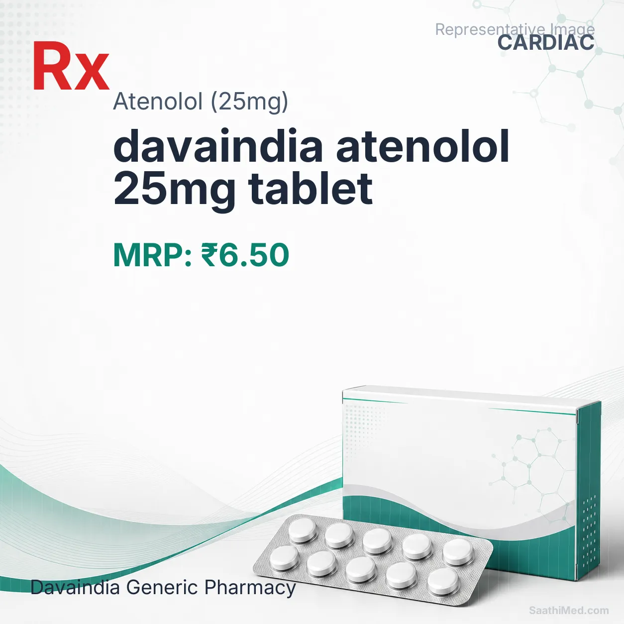 davaindia atenolol 25mg tablet Allopathy (Atenolol (25mg)) - Uses in Hindi, Side Effects, Substitutes & Price in India