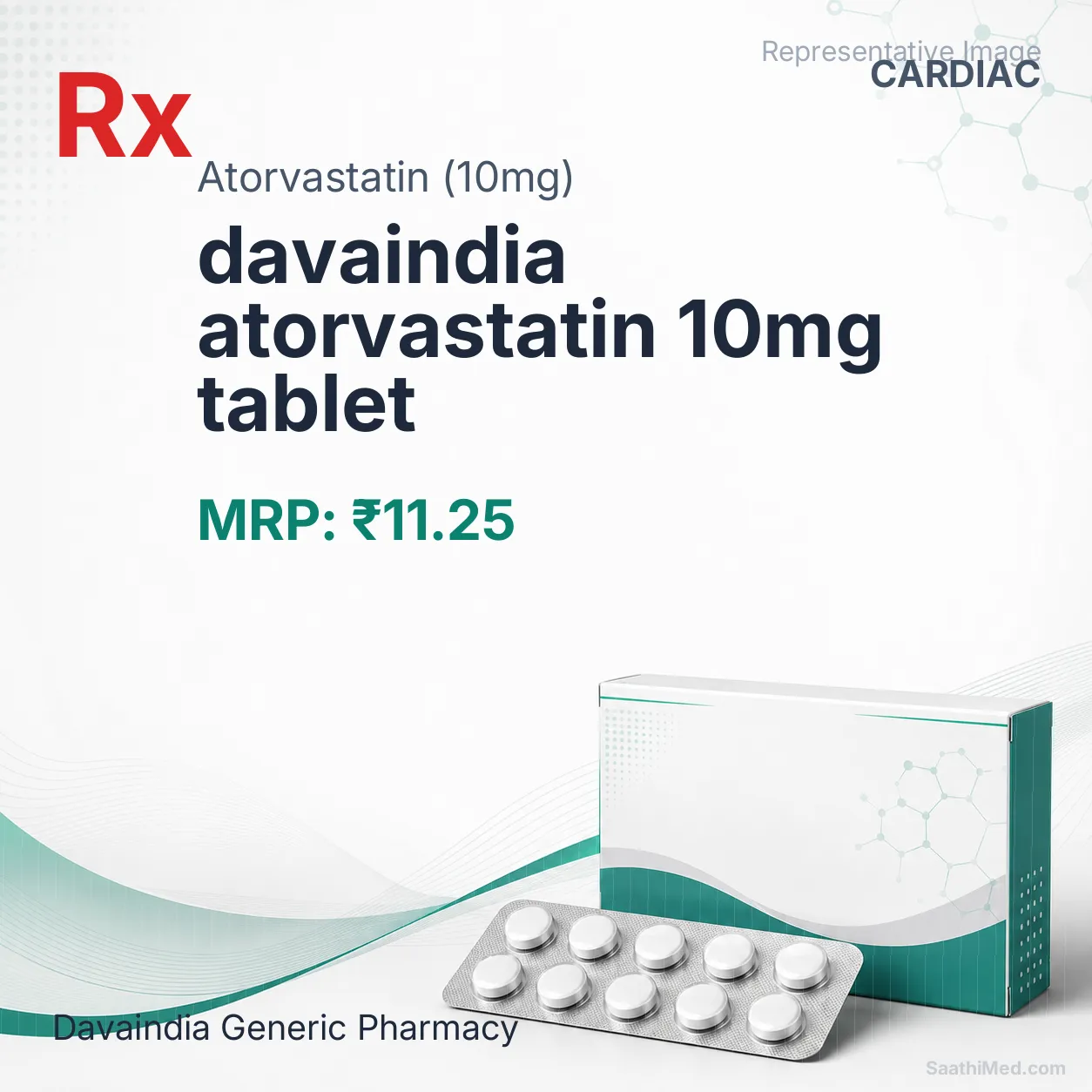 davaindia atorvastatin 10mg tablet Allopathy (Atorvastatin (10mg)) - Uses in Hindi, Side Effects, Substitutes & Price in India