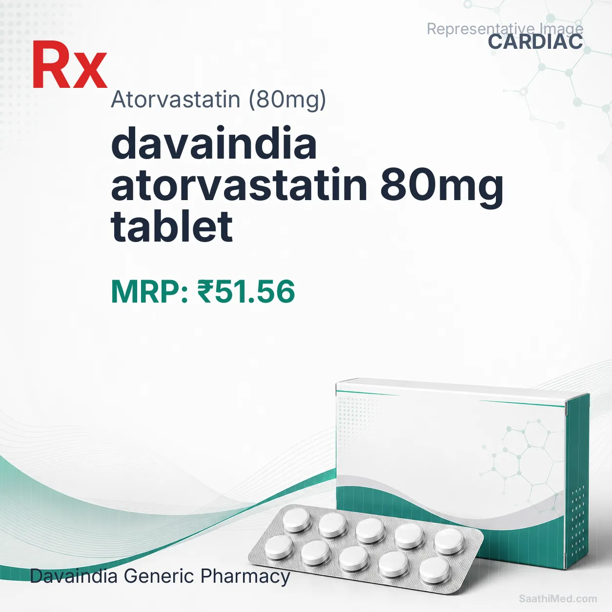 davaindia atorvastatin 80mg tablet Allopathy (Atorvastatin (80mg)) - Uses in Hindi, Side Effects, Substitutes & Price in India