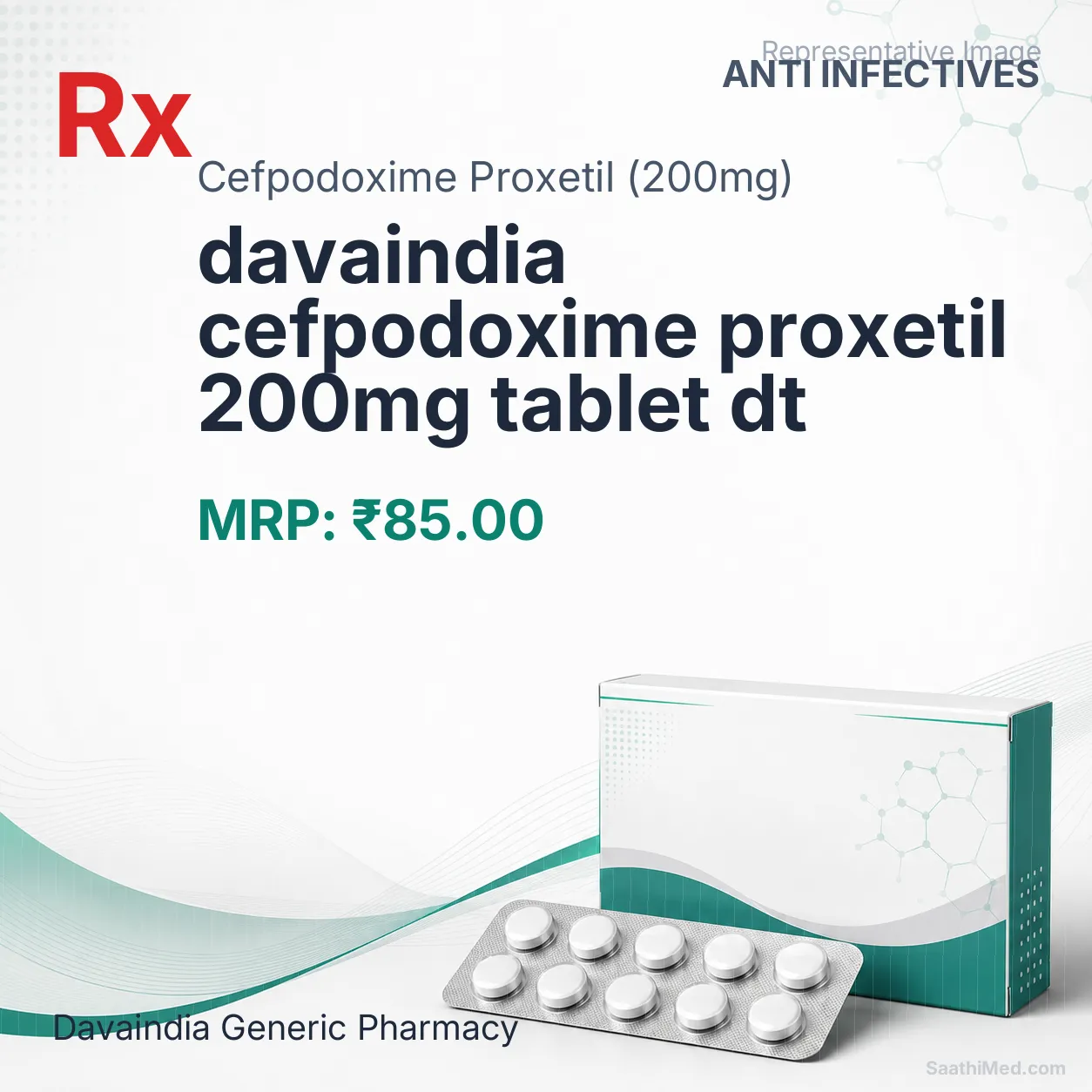 davaindia cefpodoxime proxetil 200mg tablet dt Allopathy (Cefpodoxime Proxetil (200mg)) - Uses in Hindi, Side Effects, Substitutes & Price in India