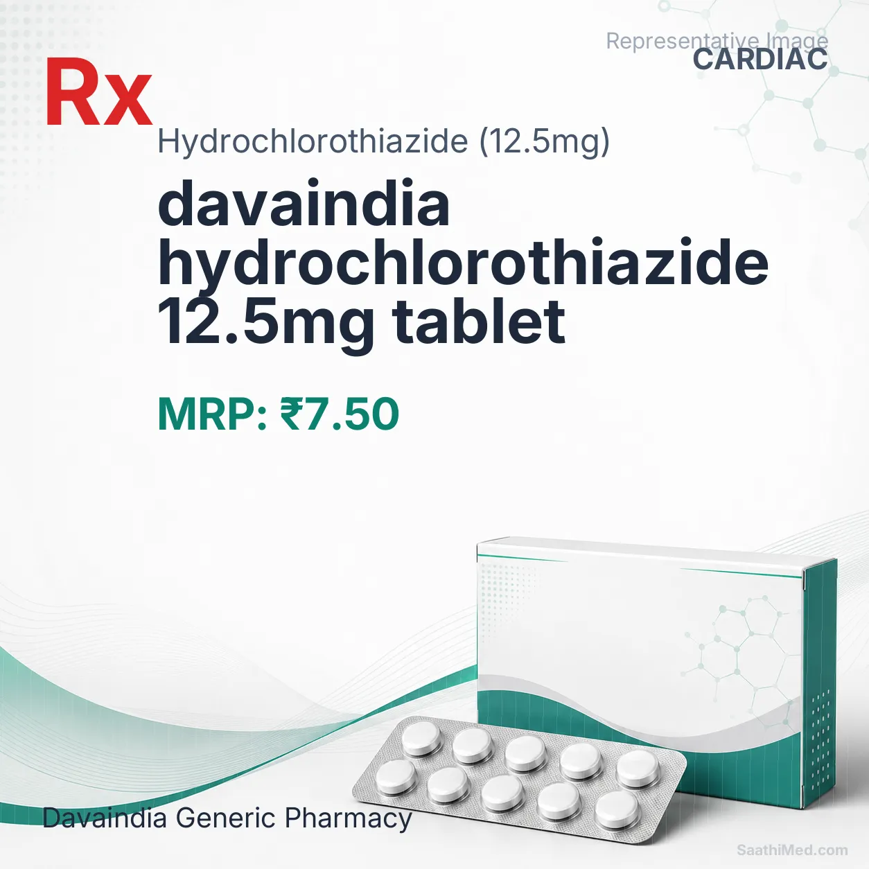 davaindia hydrochlorothiazide 12.5mg tablet Allopathy (Hydrochlorothiazide (12.5mg)) - Uses in Hindi, Side Effects, Substitutes & Price in India