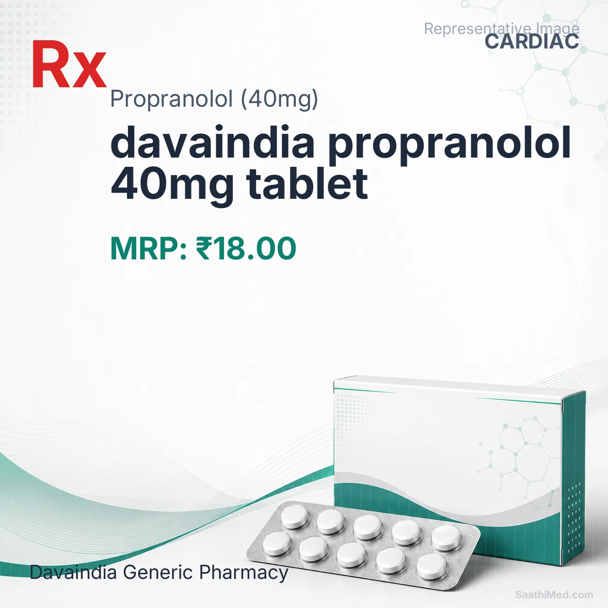 davaindia propranolol 40mg tablet Allopathy (Propranolol (40mg)) - Uses in Hindi, Side Effects, Substitutes & Price in India