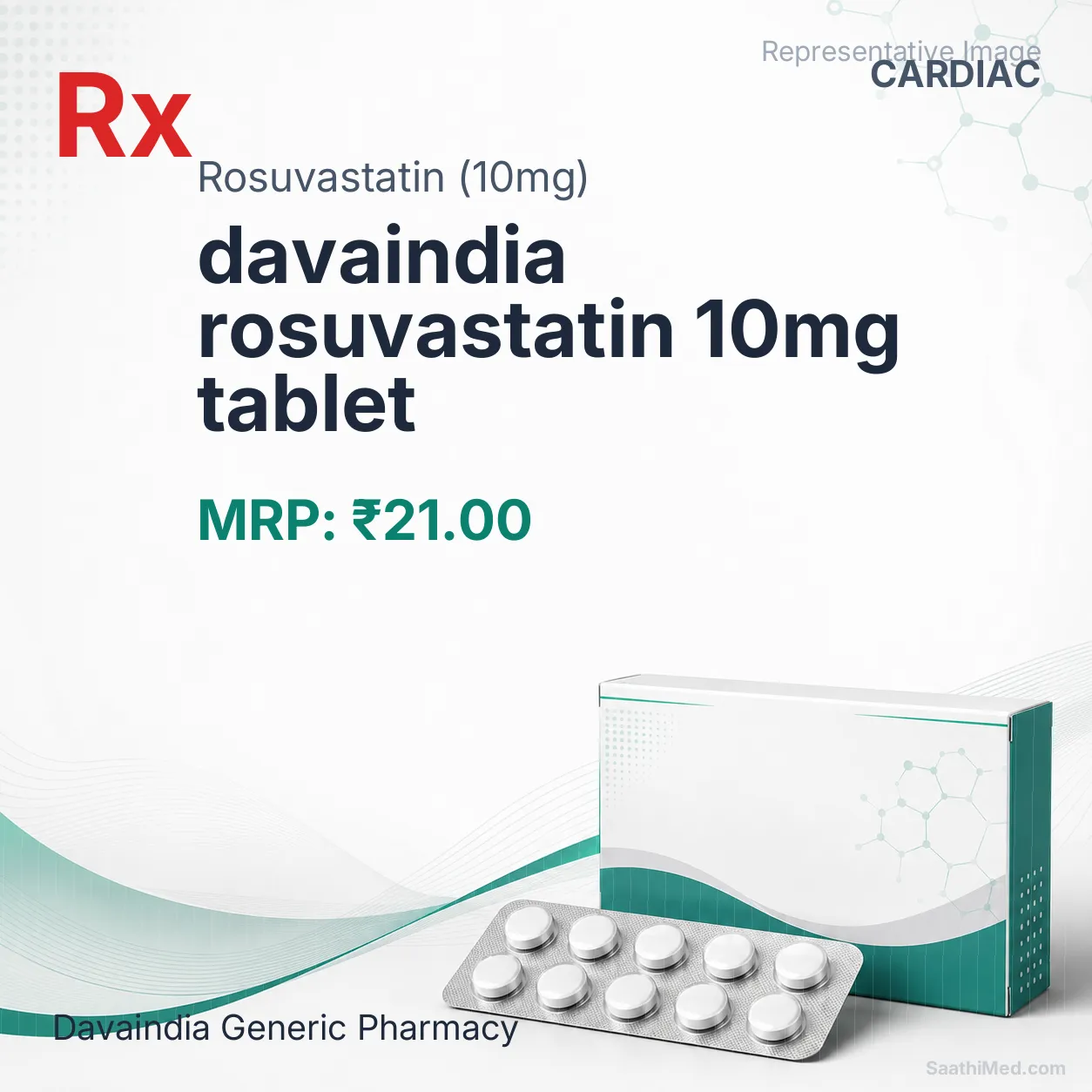 davaindia rosuvastatin 10mg tablet Allopathy (Rosuvastatin (10mg)) - Uses in Hindi, Side Effects, Substitutes & Price in India