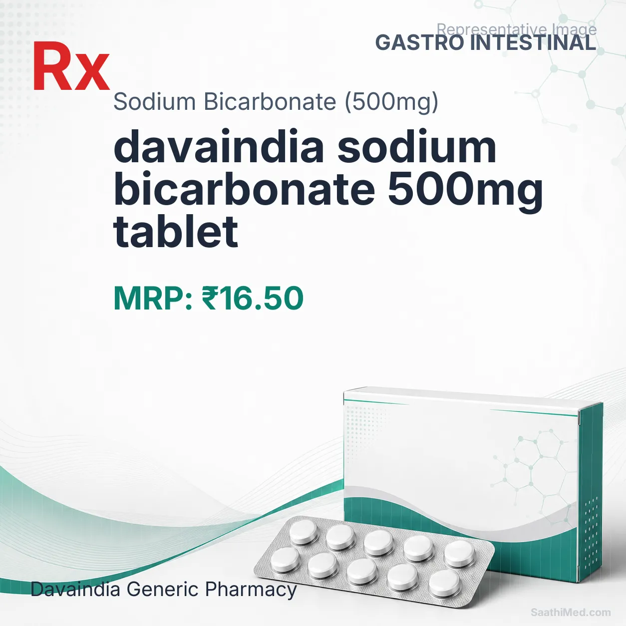 davaindia sodium bicarbonate 500mg tablet Allopathy (Sodium Bicarbonate (500mg)) - Uses in Hindi, Side Effects, Substitutes & Price in India
