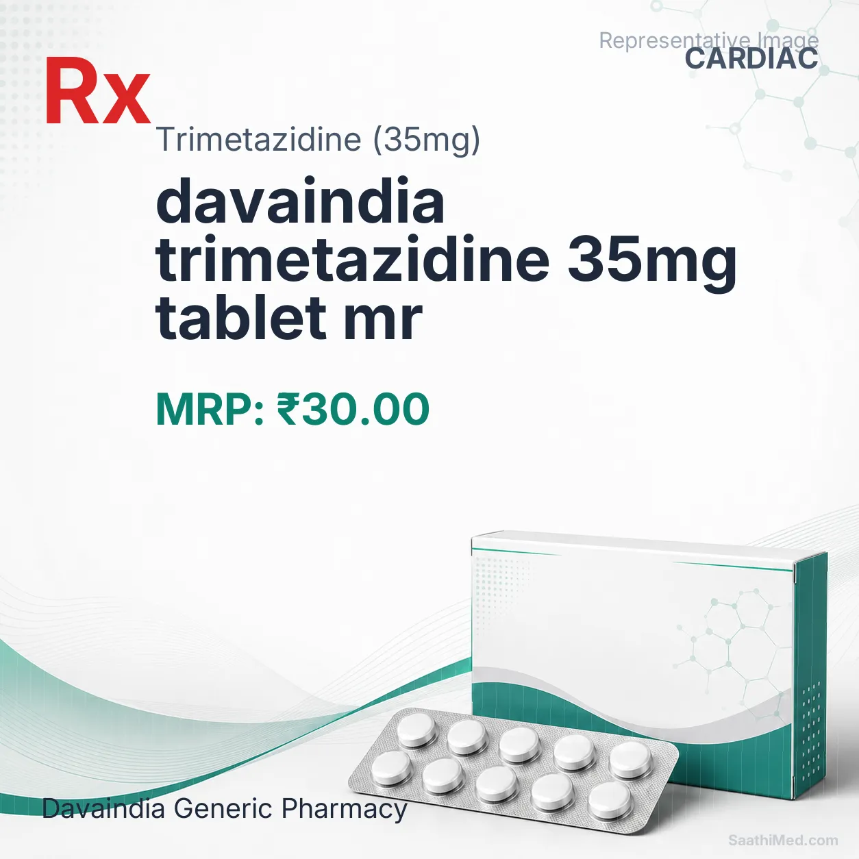 davaindia trimetazidine 35mg tablet mr Allopathy (Trimetazidine (35mg)) - Uses in Hindi, Side Effects, Substitutes & Price in India