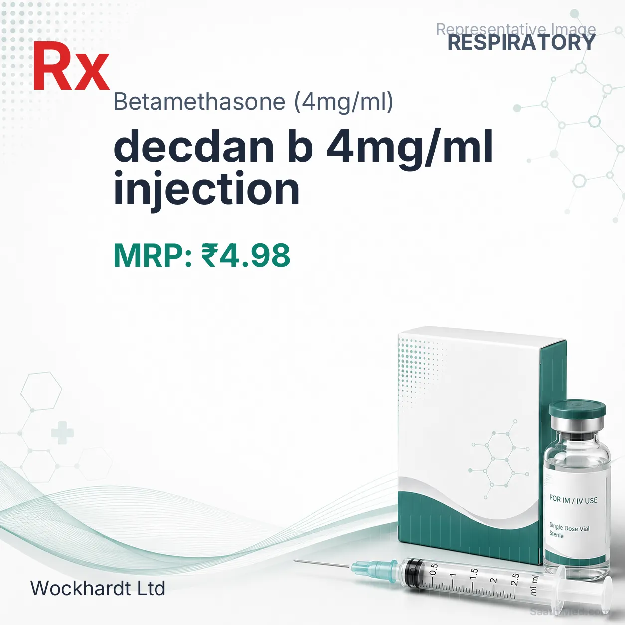decdan b 4mg/ml injection Allopathy (Betamethasone (4mg/ml)) - Uses in Hindi, Side Effects, Substitutes & Price in India