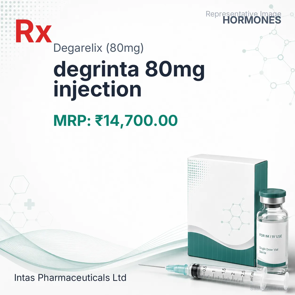 degrinta 80mg injection Allopathy (Degarelix (80mg)) - Uses in Hindi, Side Effects, Substitutes & Price in India