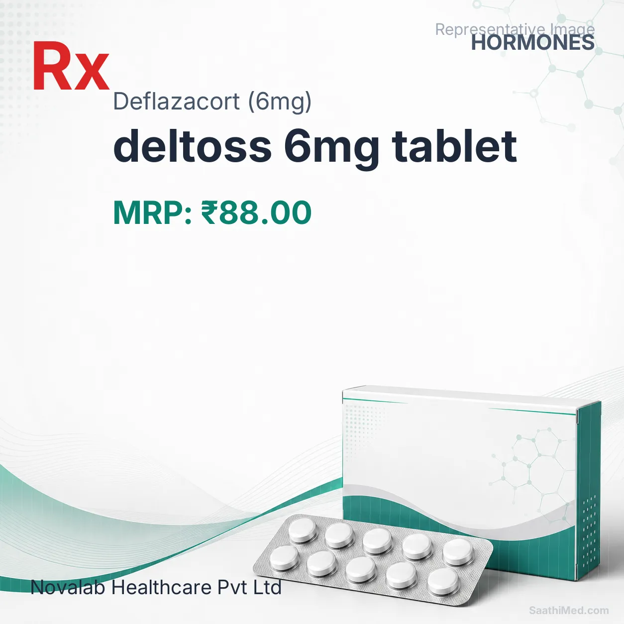 deltoss 6mg tablet Allopathy (Deflazacort (6mg)) - Uses in Hindi, Side Effects, Substitutes & Price in India