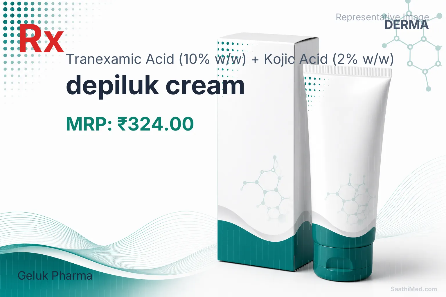depiluk cream Allopathy (Tranexamic Acid (10% w/w)) - Uses in Hindi, Side Effects, Substitutes & Price in India
