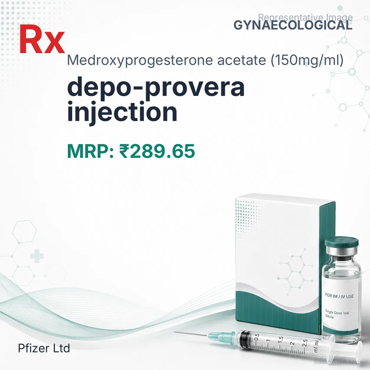 depo-provera injection Allopathy (Medroxyprogesterone acetate (150mg/ml)) - Uses in Hindi, Side Effects, Substitutes & Price in India