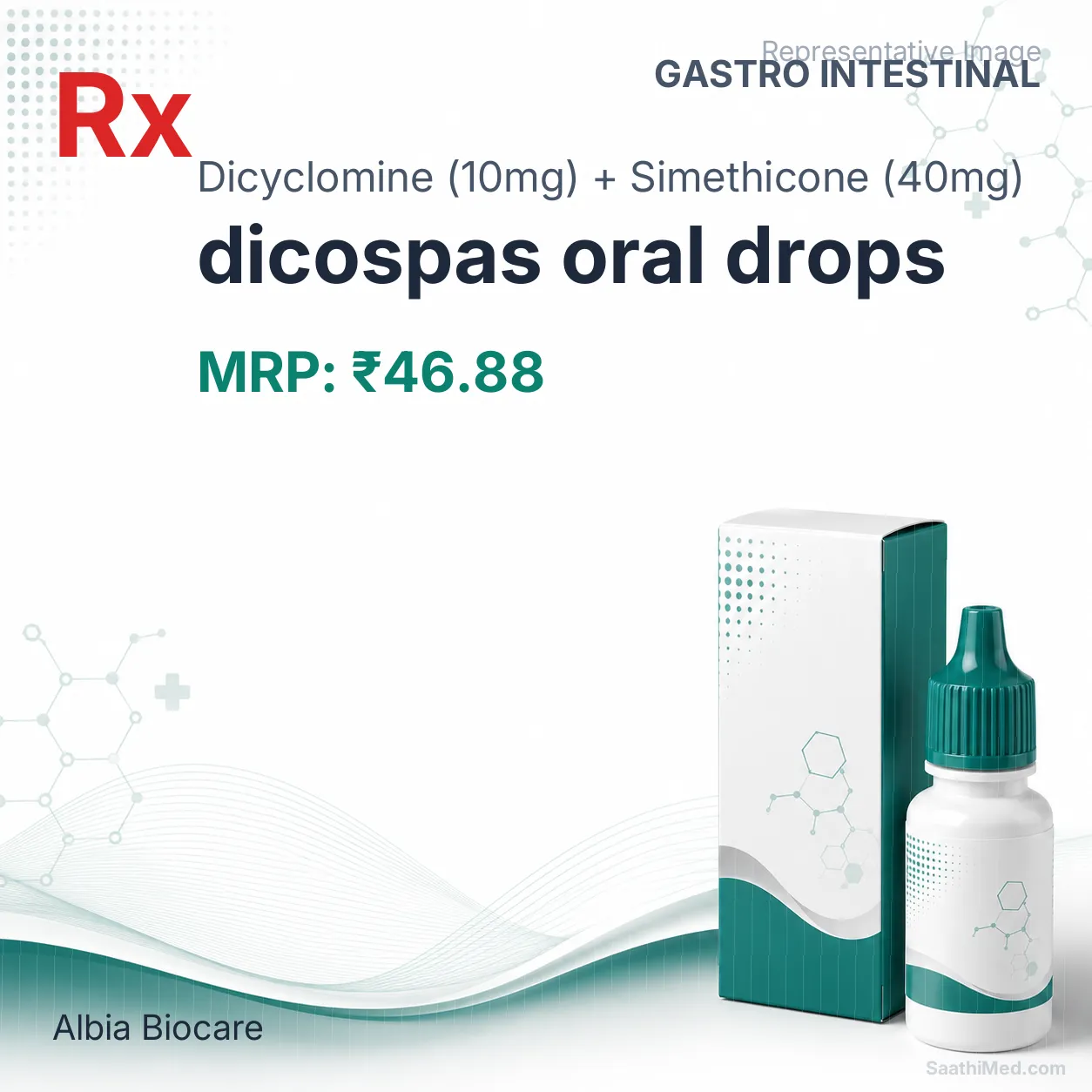 dicospas oral drops Allopathy (Dicyclomine (10mg)) - Uses in Hindi, Side Effects, Substitutes & Price in India