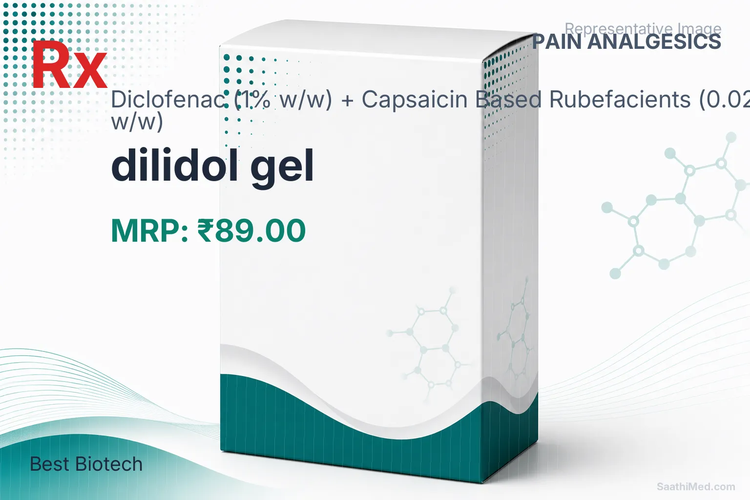 dilidol gel Allopathy (Diclofenac (1% w/w)) - Uses in Hindi, Side Effects, Substitutes & Price in India