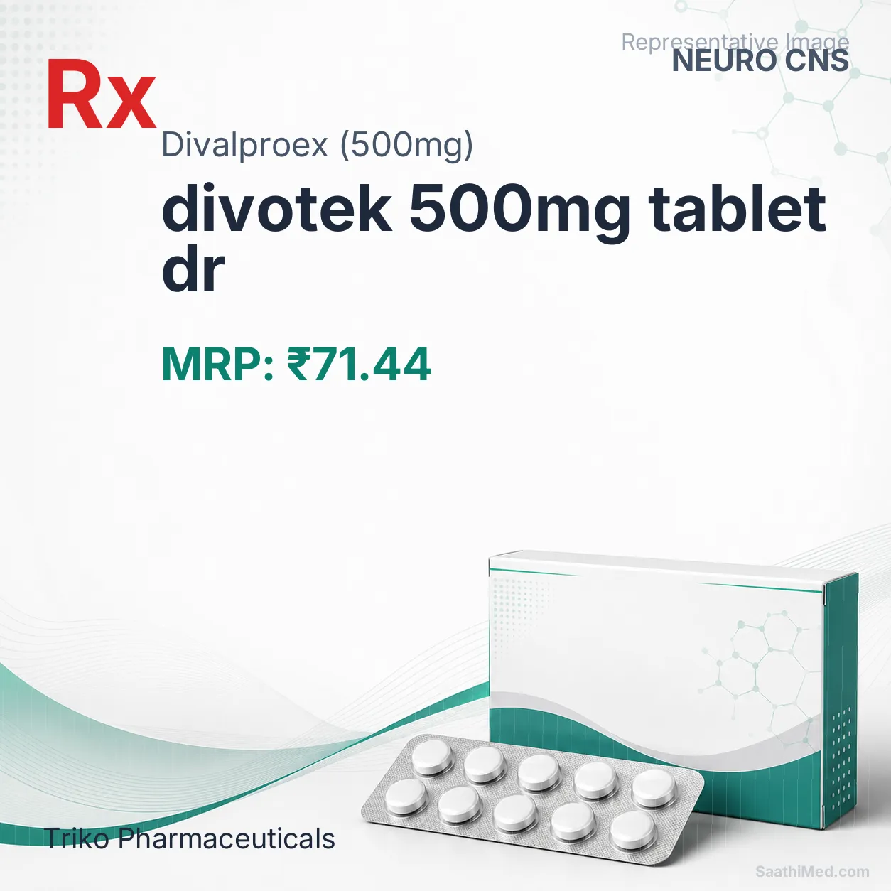 divotek 500mg tablet dr Allopathy (Divalproex (500mg)) - Uses in Hindi, Side Effects, Substitutes & Price in India