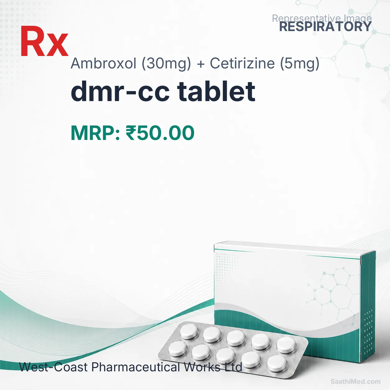 dmr-cc tablet Allopathy (Ambroxol (30mg)) - Uses in Hindi, Side Effects, Substitutes & Price in India