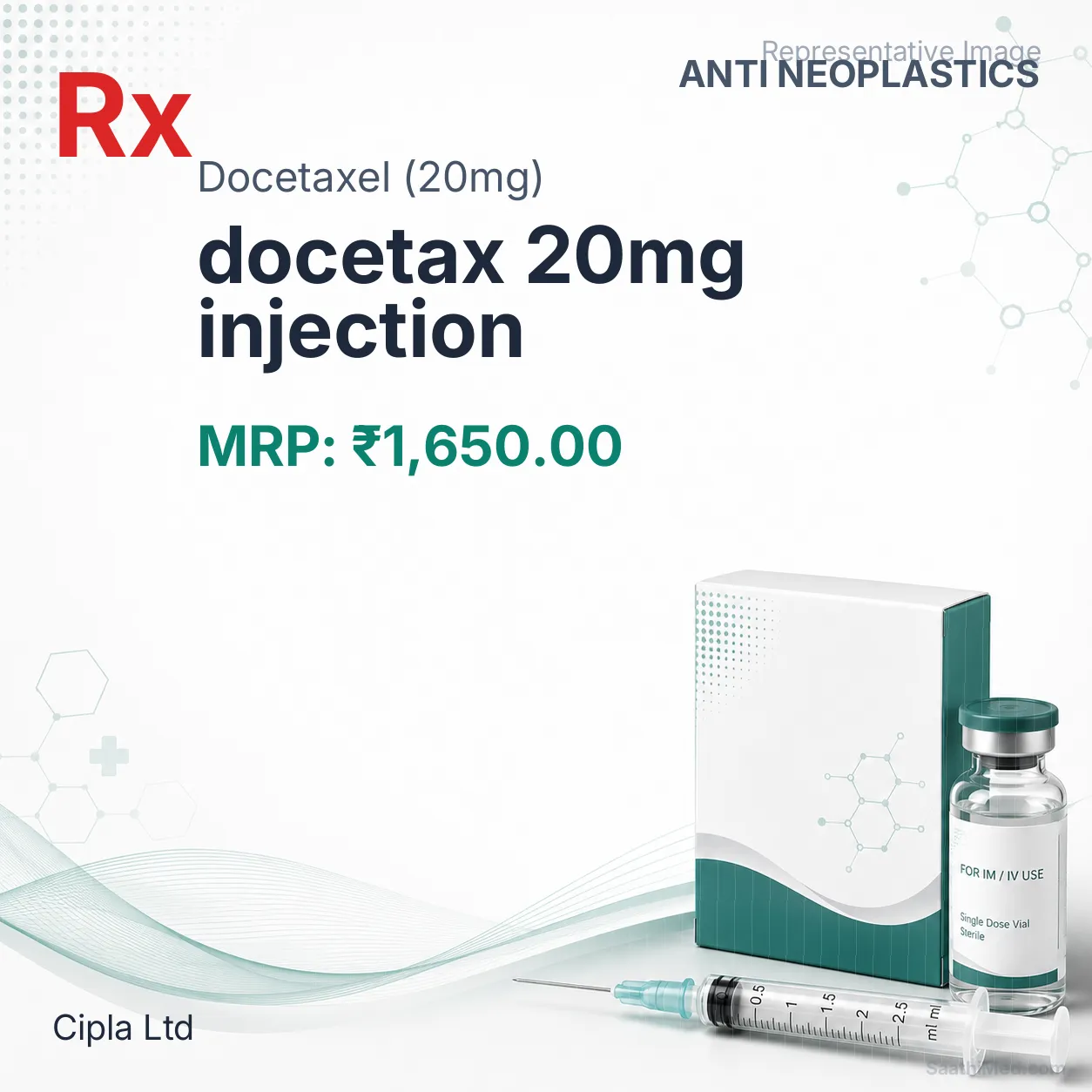 docetax 20mg injection Allopathy (Docetaxel (20mg)) - Uses in Hindi, Side Effects, Substitutes & Price in India