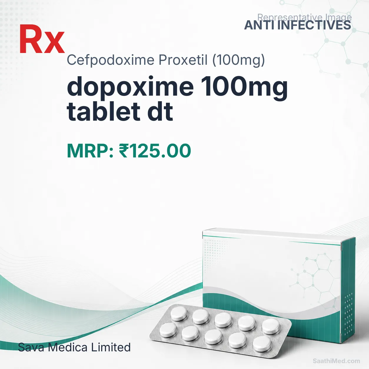 dopoxime 100mg tablet dt Allopathy (Cefpodoxime Proxetil (100mg)) - Uses in Hindi, Side Effects, Substitutes & Price in India