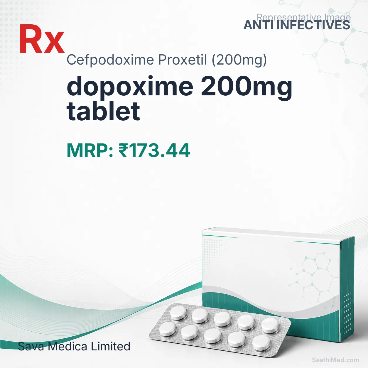 dopoxime 200mg tablet Allopathy (Cefpodoxime Proxetil (200mg)) - Uses in Hindi, Side Effects, Substitutes & Price in India