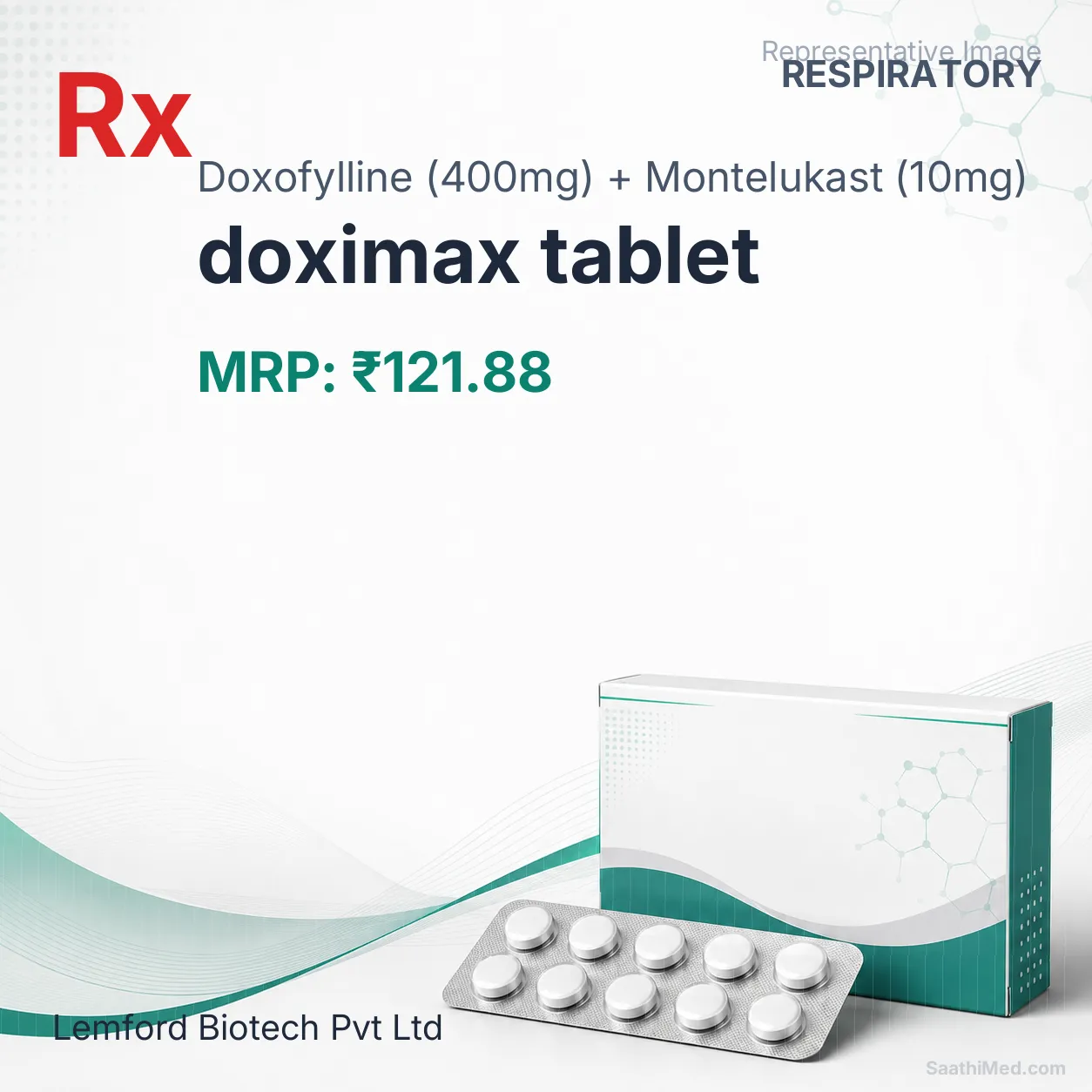 doximax tablet Allopathy (Doxofylline (400mg)) - Uses in Hindi, Side Effects, Substitutes & Price in India