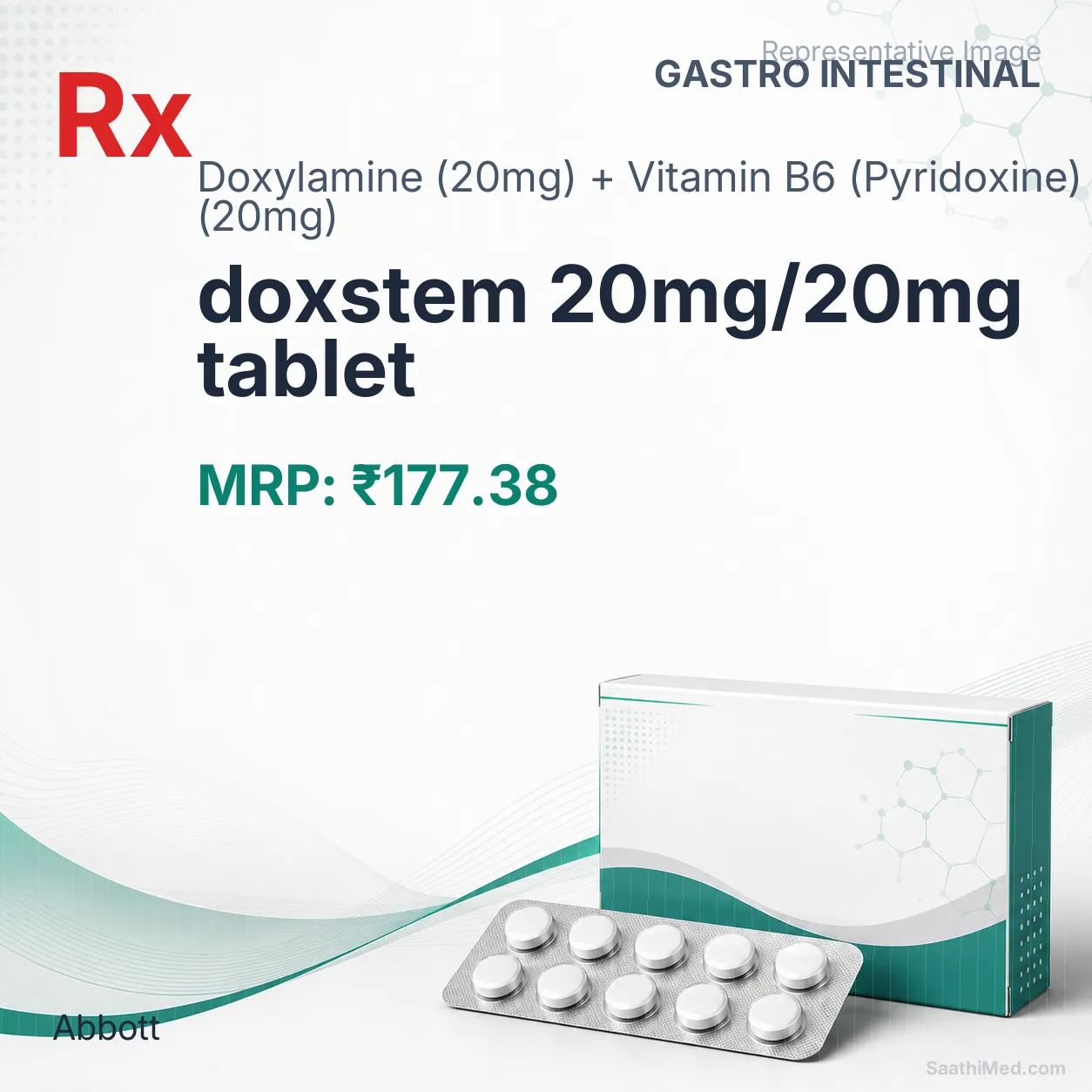 doxstem 20mg/20mg tablet Allopathy (Doxylamine (20mg)) - Uses in Hindi, Side Effects, Substitutes & Price in India