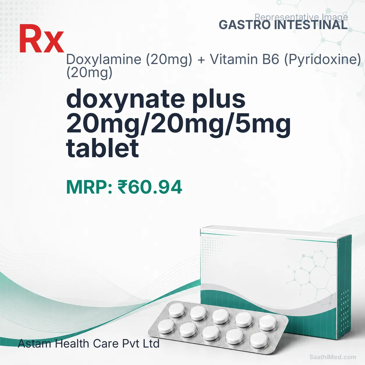 doxynate plus 20mg/20mg/5mg tablet Allopathy (Doxylamine (20mg)) - Uses in Hindi, Side Effects, Substitutes & Price in India