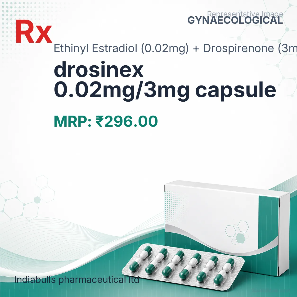 drosinex 0.02mg/3mg capsule Allopathy (Ethinyl Estradiol (0.02mg)) - Uses in Hindi, Side Effects, Substitutes & Price in India