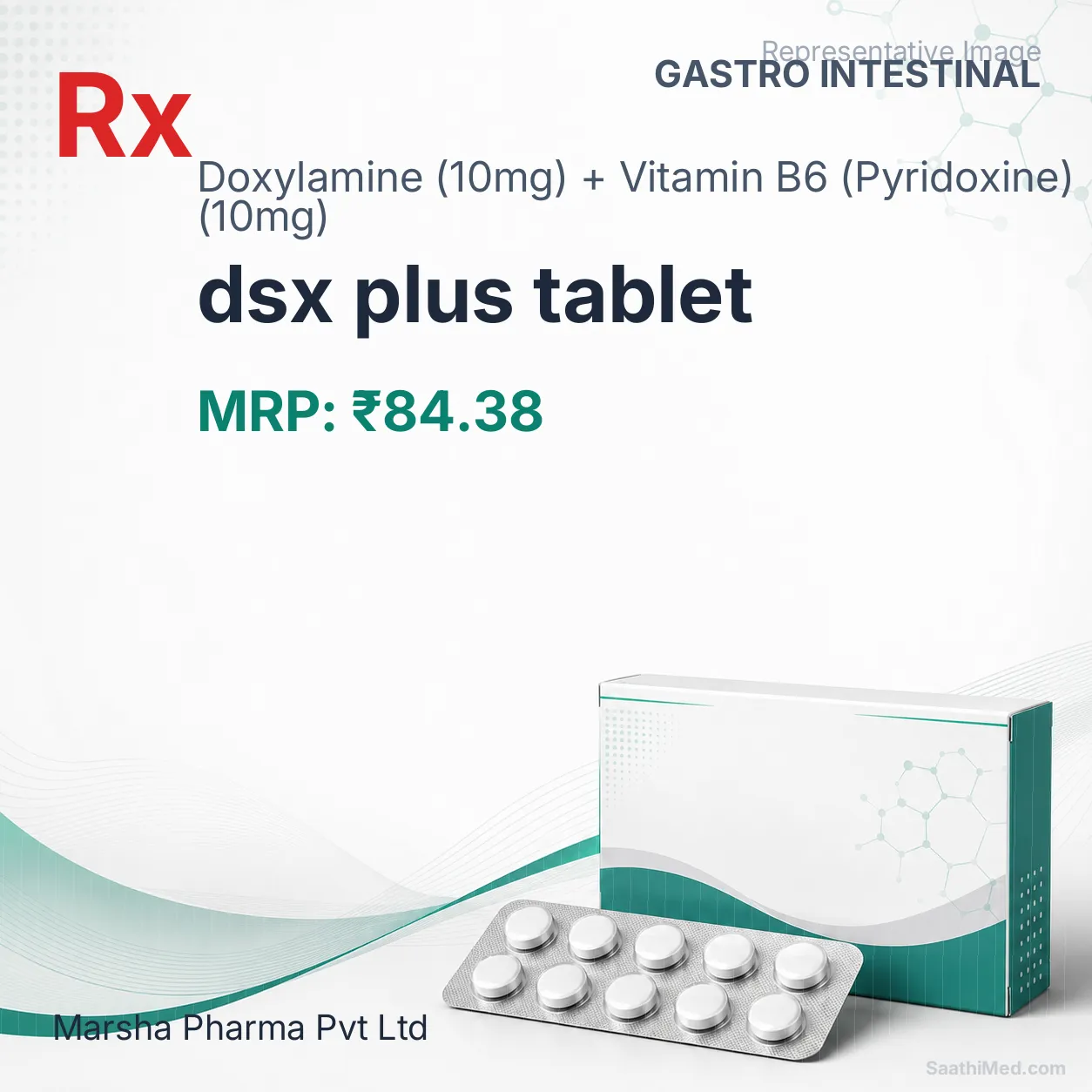 dsx plus tablet Allopathy (Doxylamine (10mg)) - Uses in Hindi, Side Effects, Substitutes & Price in India