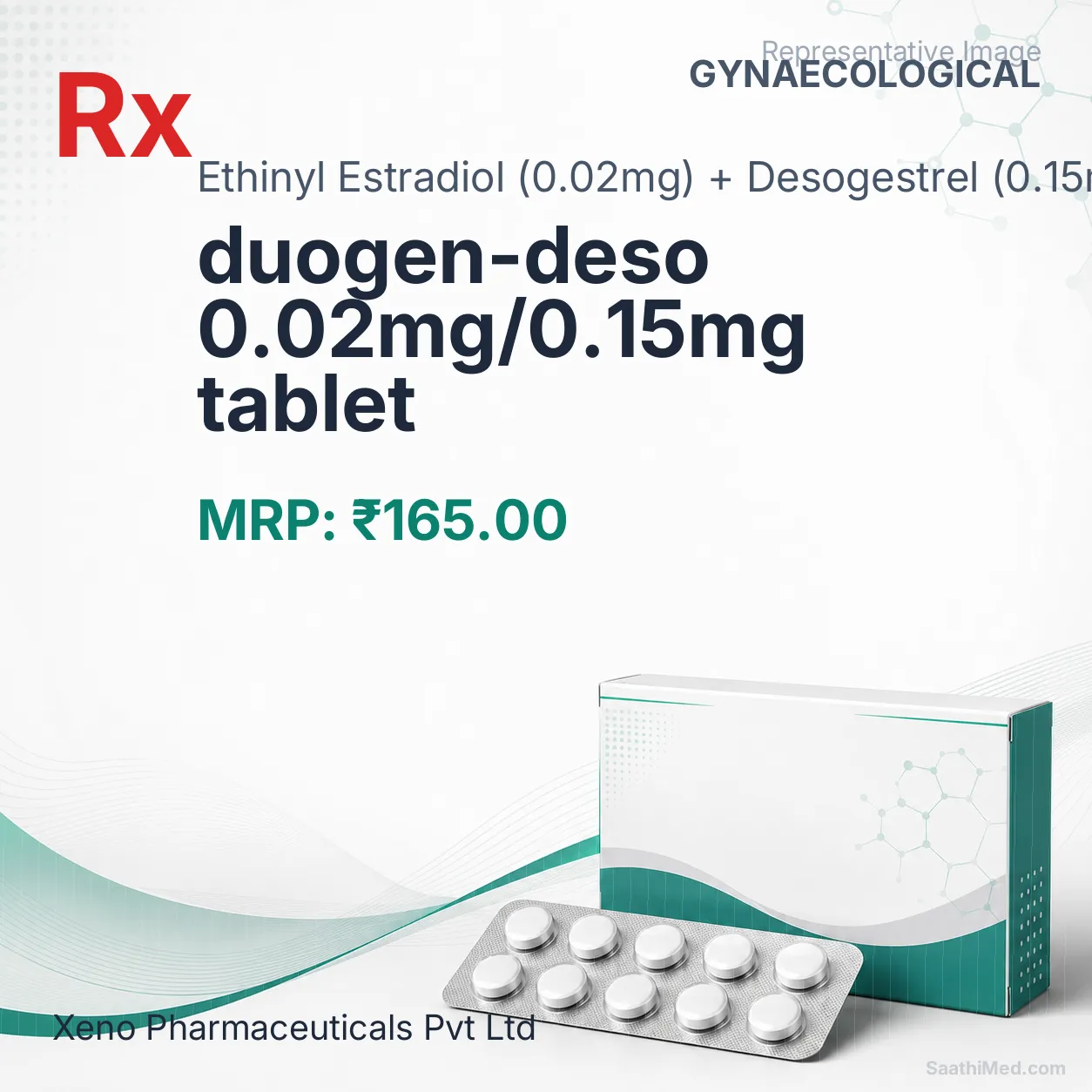 duogen-deso 0.02mg/0.15mg tablet Allopathy (Ethinyl Estradiol (0.02mg)) - Uses in Hindi, Side Effects, Substitutes & Price in India