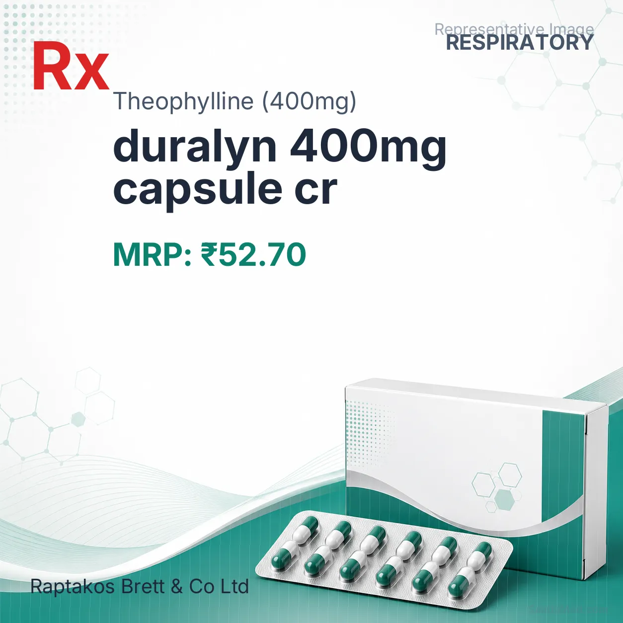 duralyn 400mg capsule cr Allopathy (Theophylline (400mg)) - Uses in Hindi, Side Effects, Substitutes & Price in India