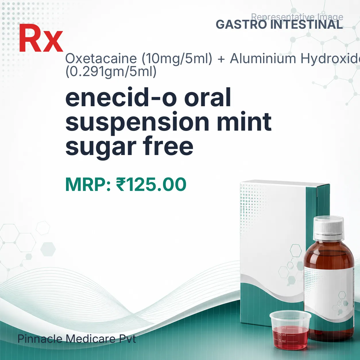 enecid-o oral suspension mint sugar free Allopathy (Oxetacaine (10mg/5ml)) - Uses in Hindi, Side Effects, Substitutes & Price in India