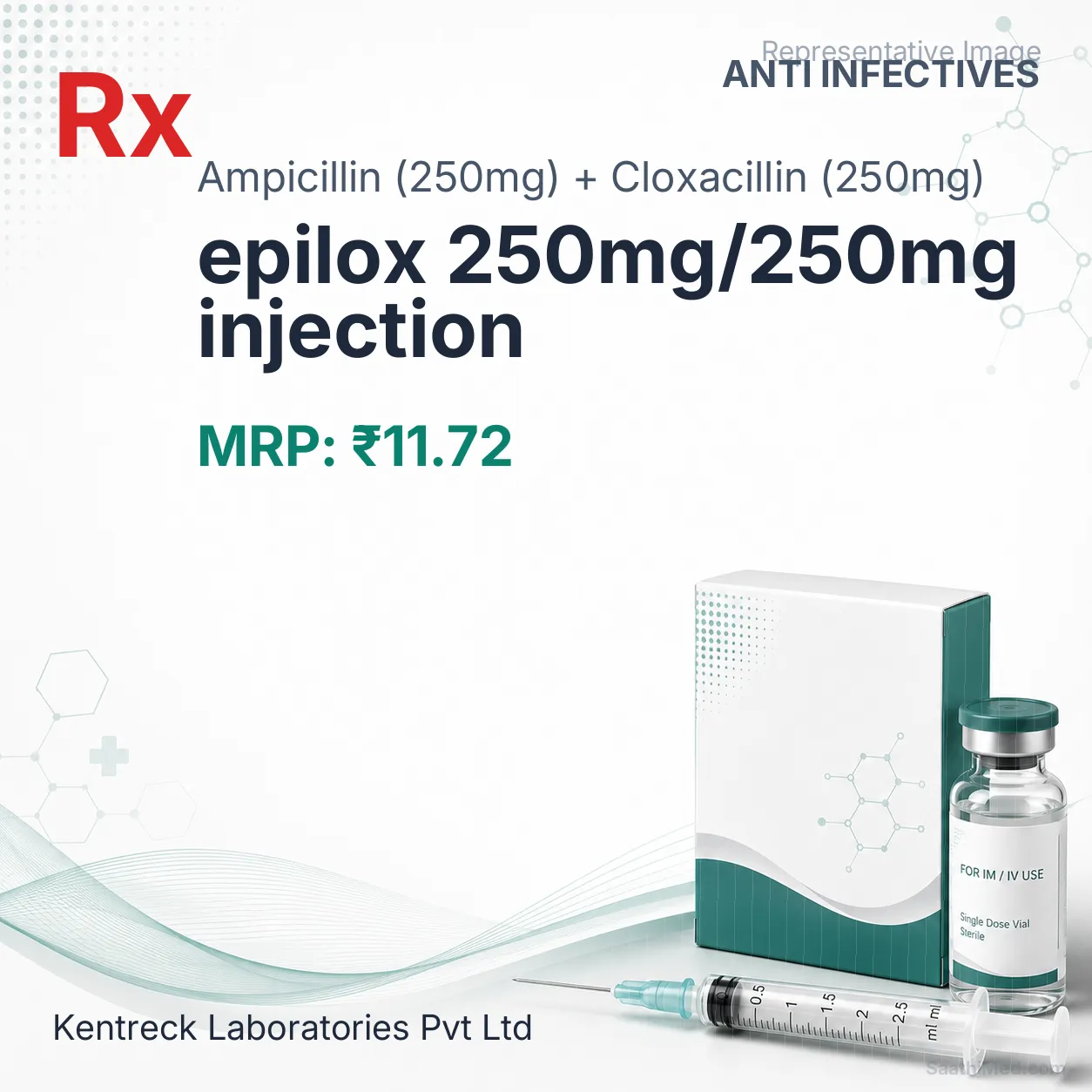 epilox 250mg/250mg injection Allopathy (Ampicillin (250mg)) - Uses in Hindi, Side Effects, Substitutes & Price in India