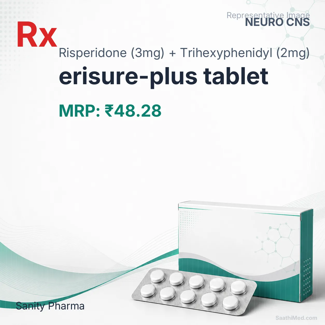erisure-plus tablet Allopathy (Risperidone (3mg)) - Uses in Hindi, Side Effects, Substitutes & Price in India
