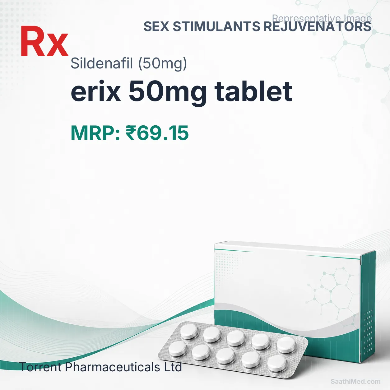 erix 50mg tablet Allopathy (Sildenafil (50mg)) - Uses in Hindi, Side Effects, Substitutes & Price in India