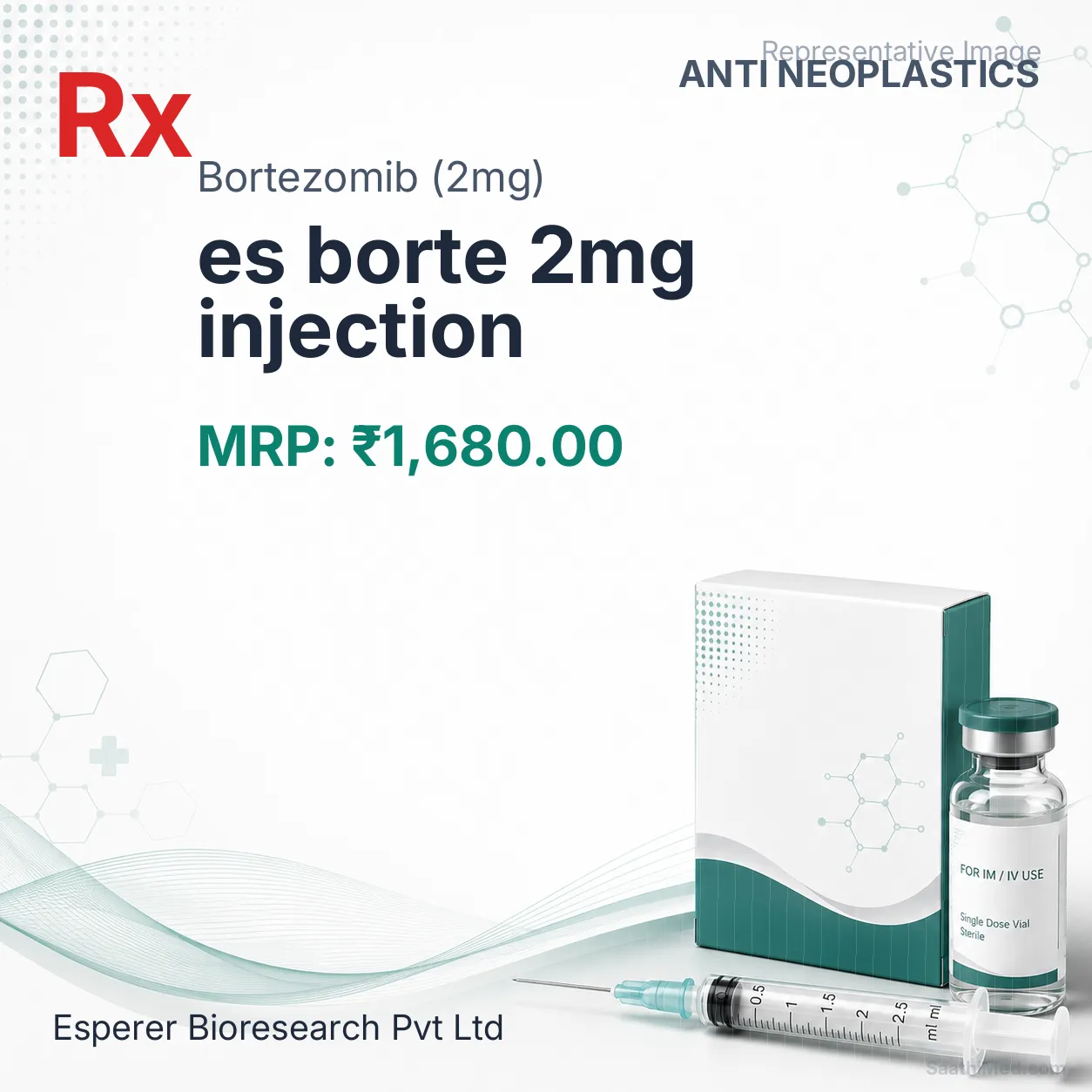 es borte 2mg injection Allopathy (Bortezomib (2mg)) - Uses in Hindi, Side Effects, Substitutes & Price in India