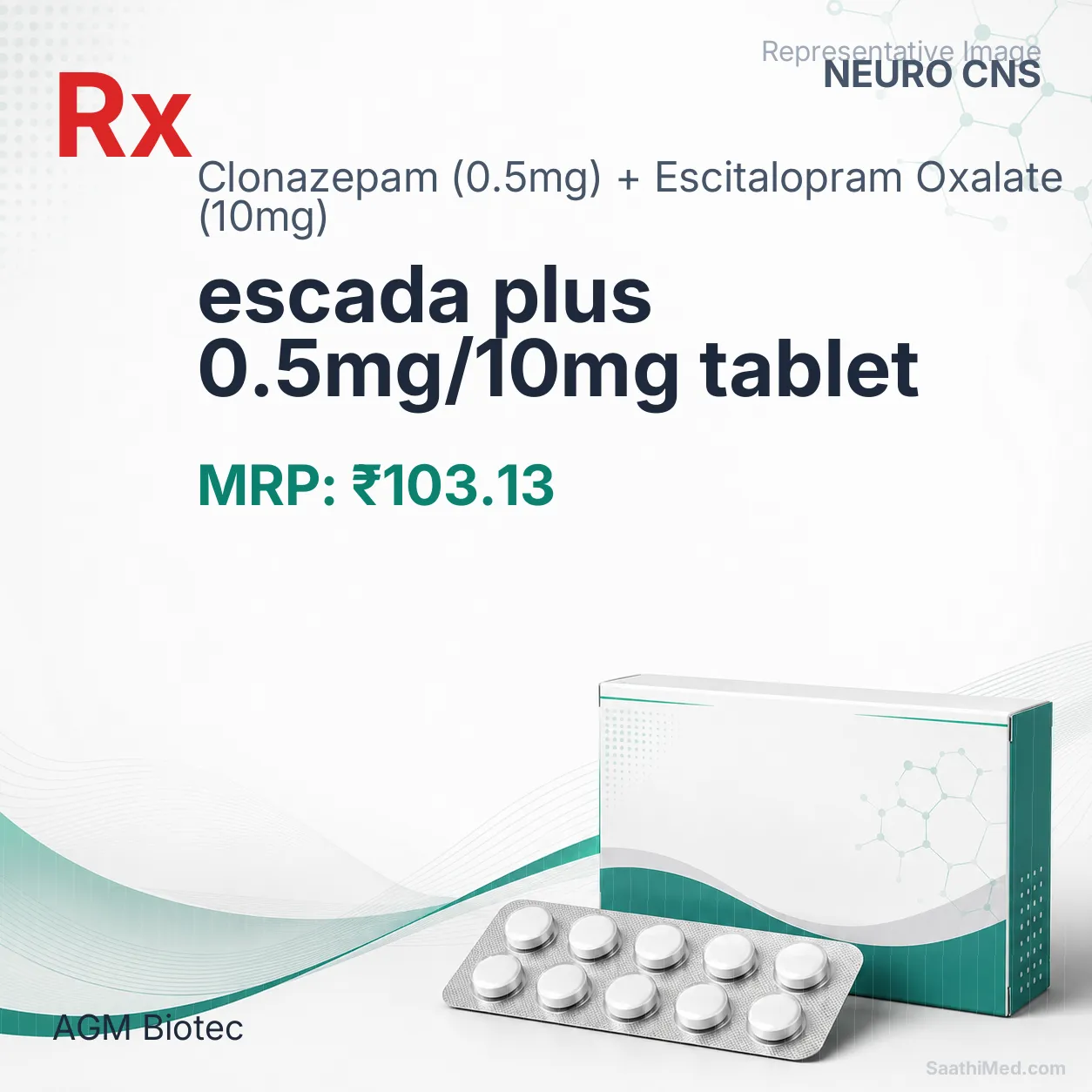 escada plus 0.5mg/10mg tablet Allopathy (Clonazepam (0.5mg)) - Uses in Hindi, Side Effects, Substitutes & Price in India
