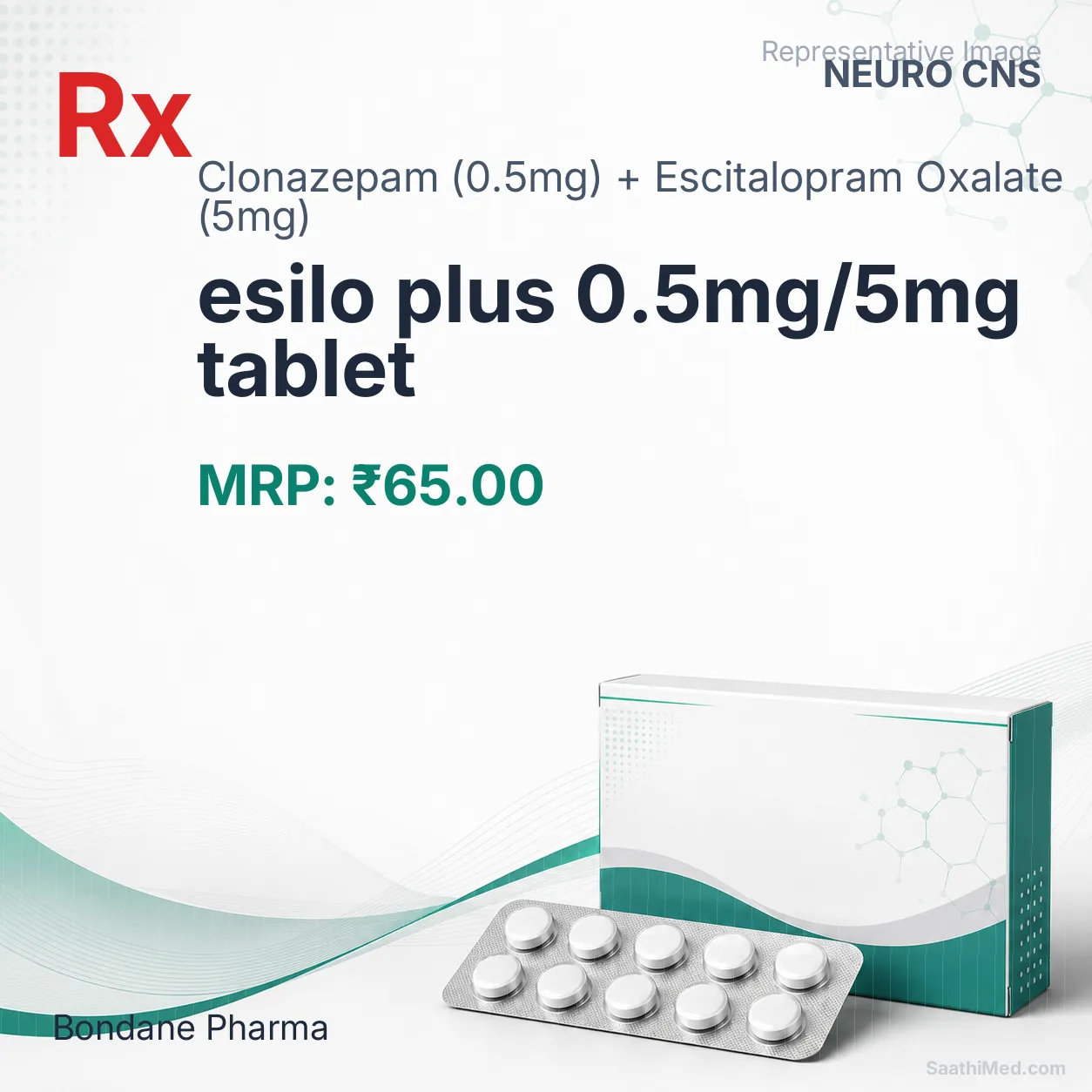 esilo plus 0.5mg/5mg tablet Allopathy (Clonazepam (0.5mg)) - Uses in Hindi, Side Effects, Substitutes & Price in India