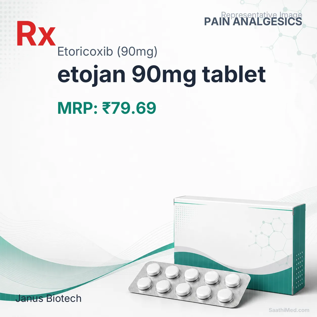 etojan 90mg tablet Allopathy (Etoricoxib (90mg)) - Uses in Hindi, Side Effects, Substitutes & Price in India
