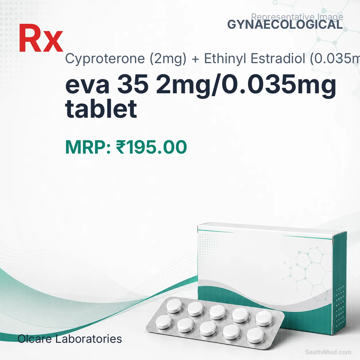 eva 35 2mg/0.035mg tablet Allopathy (Cyproterone (2mg)) - Uses in Hindi, Side Effects, Substitutes & Price in India