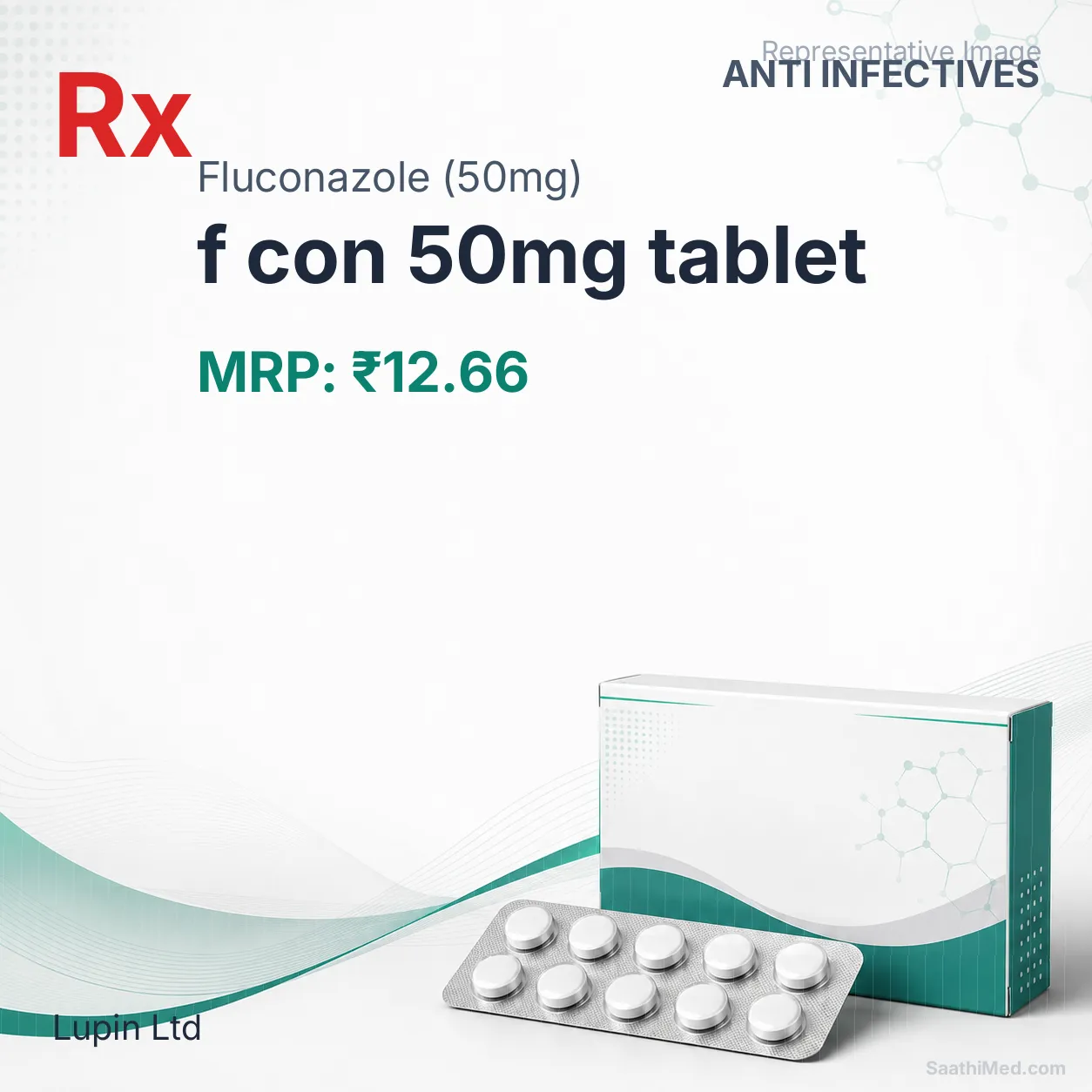 f con 50mg tablet Allopathy (Fluconazole (50mg)) - Uses in Hindi, Side Effects, Substitutes & Price in India