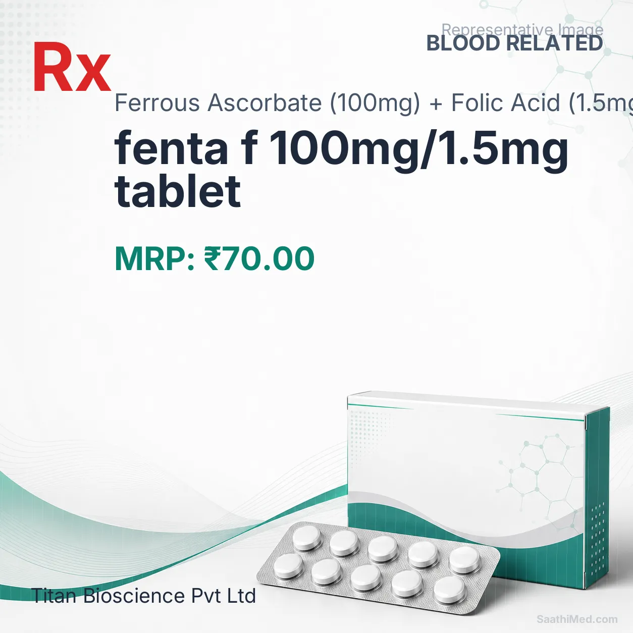 fenta f 100mg/1.5mg tablet Allopathy (Ferrous Ascorbate (100mg)) - Uses in Hindi, Side Effects, Substitutes & Price in India
