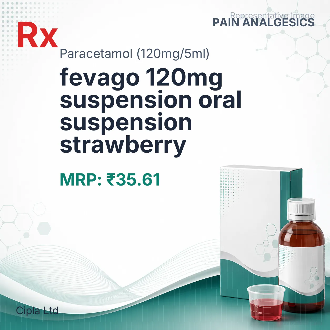 fevago 120mg suspension oral suspension strawberry Allopathy (Paracetamol (120mg/5ml)) - Uses in Hindi, Side Effects, Substitutes & Price in India